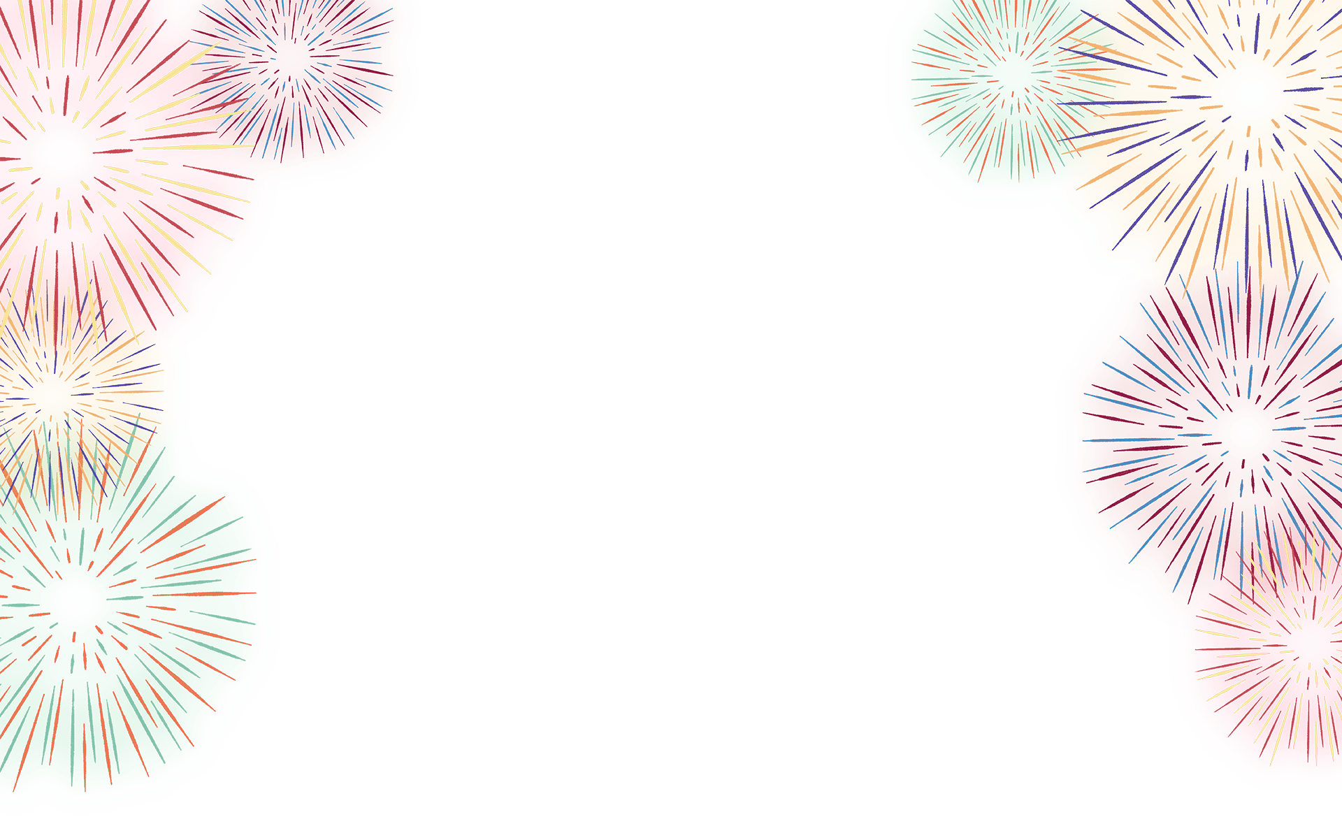 Fireworks border decoration